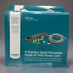 Smart Choice 6' Stainless Steel Dishwasher Install Kit With Power Cord -nob. Fixed Price $22.48.