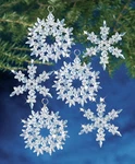 The Beadery Holiday Beaded Ornament Kit-winter Ice Makes 6. Fixed Price $15.42.