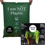 Holy Scrap! Compostable Drawstring Trash Bags 8-10 Gallon, 60 Pack, Pla. Fixed Price $63.15.