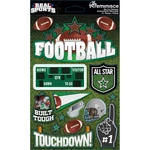 Real Sports Dimensional Cardstock Stickers 6"X4.5"-FOOTBALL (pack Of 3). Fixed Price $17.79.