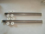 Whirlpool Dishwasher WDF510PAYW2 Upper Dishrack Tracks + Rollers WP3385089. Fixed Price $18.50.