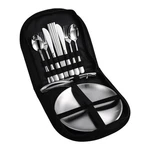 Stainless Steel Outdoor Camping Mess Kits - Includes Forks, Spoons, Knives, C.... Fixed Price $31.79.