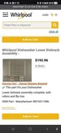 Whirlpool Dishwasher Lower Rack W10837249. Fixed Price $100.00.