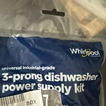 Whirlpool 4317824 3-PRONG Dishwasher 6' Power Supply Kit 120V Sjt 16/3C New. Fixed Price $17.00.