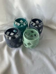 Ello Cru Stemless Glass Wine Tumbler Cup Set Of 4 W/ Rubber Silicone Grip Sleeve. Fixed Price $12.10.