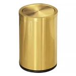 2.6 Gallon Gold Bathroom Trash Can With Lid,small Office Garbage Wastebas.... Fixed Price $73.78.