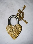 Couple Bird Design Heart Shaped Brass Padlock Home Heavy Safety Door RO33. Fixed Price $139.50.