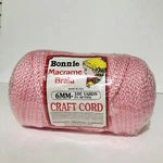 Pepperell Bonnie Macrame Braid Craft Cord 6MMX100YD Pink. Fixed Price $15.99.