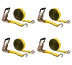 4PK 2"X40' Yellow Ratchet Strap W/ J Hooks 3333 Lbs Wll Tie Down Cargo. Fixed Price $76.89.