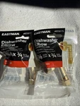 (2) New Packs Of Eastman Brass Dishwasher Elbow Connector 3/8" X 3/4" 0788175. Fixed Price $14.99.