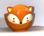 3" Global Design Collections Orange Ceramic Fox Bowl Microwave Dishwasher Safe. Fixed Price $10.95.
