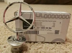 New Genuine Oem Mercedes-benz All Chrome Hood Star #a 221 880 00 86 E,s,c Class. Fixed Price $99.99.