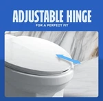 Elongated Toilet Seat With Adjustable Hinge, White Highcraft W1TSPE. Fixed Price $29.77.
