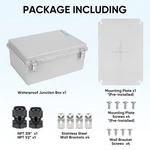 Ticonn Waterproof Electrical Junction Box IP67 Abs Plastic Enclosure 13.8"X9.8"X. Fixed Price $29.00.
