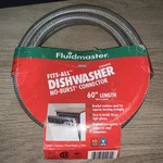Fluidmaster 1W60CU Braided Universal Dishwasher Connector, In Length, 3/8. Fixed Price $11.99.