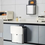 Sidianban Hanging Trash Can With Lid For Kitchen Cabinet Door, 0.8 GAL/3L Stainl. Fixed Price $34.66.
