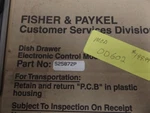 Fisher & Paykel 525872P Dishwasher Control Board / Nos. Fixed Price $120.00.