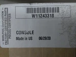 Whirlpool Dishwasher Console W11243318. Fixed Price $70.00.