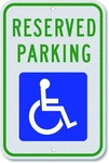 Handicap Parking SIGN-18 Aluminum 12X18 Inches, Reflective-blue. Fixed Price $15.35.