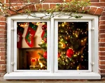 3D Christmas 1541NAO Window Film Print Sticker Cling Stained Glass Uv Block Fa. Fixed Price $136.47.