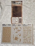 Stampers Anonymous Tim Holtz Mini Layered Stencil 3/PKG-SET #3. Fixed Price $12.50.
