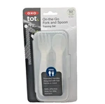Oxo Tot Fork & Spoon Set 12M+ White/navy. Fixed Price $7.99.