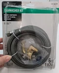 Everbilt Dishwasher Hoses Kit, 6 Ft, 182 M, Includes Components, Universal. Fixed Price $18.99.