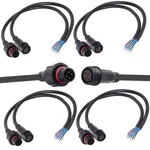 Qofowin Wire Waterproof Connector, Female Plug 4PIN-WAY, Black. Fixed Price $26.05.