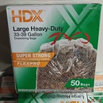 Hdx Heavy Duty Drawstring Tear-resistant Trash Bags 33-39 Gal 50 Pack. Fixed Price $13.85.