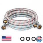 Keokle 8FT Washing Machine Hoses 2-PACK Stainless Steel Braided Burst Proof Wate. Fixed Price $41.58.