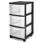 Sterilite 3 Clear Drawer Multi-purpose And Versatile Medium Storage Cart, Black. Fixed Price $190.78.