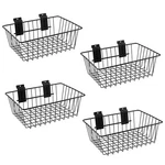 Polmart Slatwall Basket, Black (11 X 7 ", 4-PACK). Fixed Price $64.27.