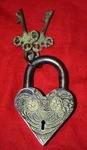 Beautiful Shape Padlock Sweetheart Love Gift Safety Door BM230. Fixed Price $139.50.