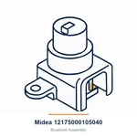 Midea 12175000105040 Brushroll Assembly. Fixed Price $42.04.