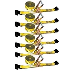 6 Pack 2"X30' Ratchet Strap W/flat Hook WLL3333LBS Tie Down Cargo Control Yellow. Fixed Price $193.40.