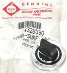 438590 Whirlpool Range Top Burner Knob PS4094696 AP4416541. Fixed Price $13.12.
