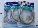 Three 48365 Eastman Steel-flex 6FT. Dishwasher Connector Hose With Elbow. Fixed Price $19.99.