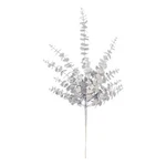 Vickerman 28" Silver Artificial Plastic Eucalyptus Glitter Spray. Per Bag.. Fixed Price $50.98.