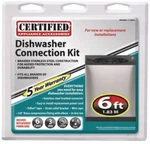 Certified Appliance Braided Stainless Steel Dishwasher Kit - New 6FT Model 77805. Fixed Price $12.99.