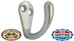Qcaa Premium Quality Single Prong Hook Hanger, Zinc Die Cast, Matte Nickel, Made. Fixed Price $58.81.