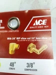 Dishwasher /connector Stainless Steel BRAIDED-3/8INMIP ELBOW-3/4" Hose Ace. Fixed Price $9.24.