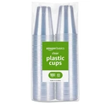Amazon Basics Small Disposable Clear Plastic Cups, 9OZ, 100 Ounces,. Fixed Price $8.42.
