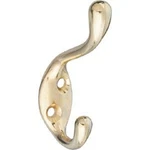 (10)-NATIONAL Hardware Heavy-duty Bright Brass Wardrobe Coat Hook N248-229. Fixed Price $71.89.