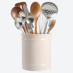 Szuah Kitchen Utensil Holder, Larger Ceramic Crock For Large, Cream. Fixed Price $34.52.