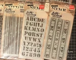 Stampers Anonymous Tim Holtz Layering Stencils Cargo Abc, Measured Or Stripes. Fixed Price $5.49.