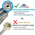 Washing Machine Hoses (2 Pack) - Octagon Connections For Easy & Secure Tightenin. Fixed Price $21.97.