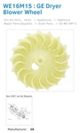 The New Genuine Oem Dryer Blower Wheel WE16M15 Is High-quality Replacement. Fixed Price $39.99.