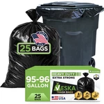 Veska 95-96 Gallon Trash Bags Heavy Duty, (valuepack 25 W/ties) 100 Gall.... Fixed Price $44.77.