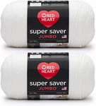 Red Heart Super Saver Jumbo White Yarn - 2 Of 396G/14OZ Pack,. Fixed Price $24.10.