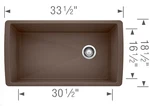 Blanco 441771 Diamond Silgranit Super Single Kitchen Sink Undermount Cafe Brown. Fixed Price $349.99.